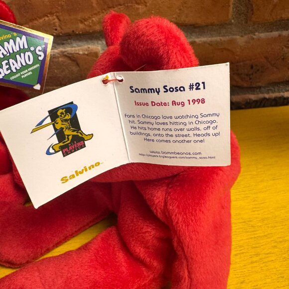 Lot of 2 Mark McGwire & Sammy Sosa Salvino Bamm Beanos Vintage MLB Beanie Babies - Picture 4 of 8